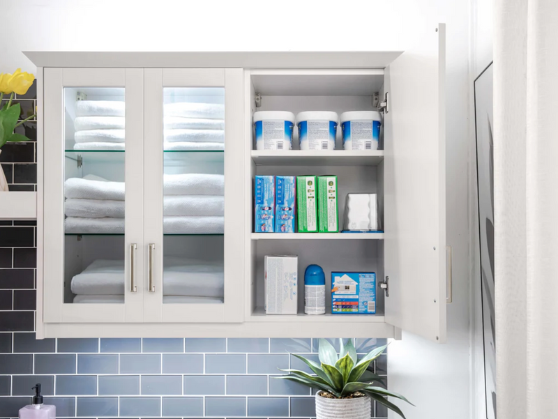 Home Laundry Room 9 Piece Cabinet Set with Single Drawer Cabinet, Sink and Faucet Cabinets & Storage New Age   