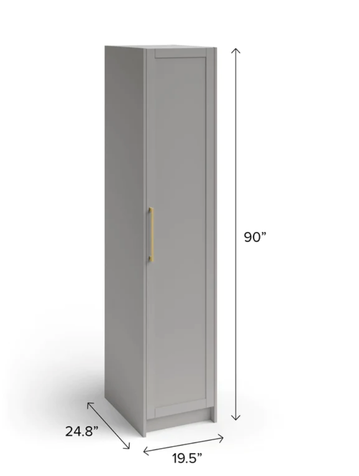 Home Extended Pantry Cabinet with Millwork 18'' Cabinets & Storage New Age   