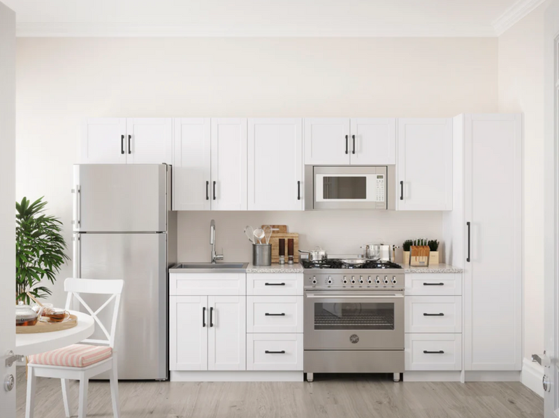 Home Extended Pantry Cabinet with Millwork 24'' Cabinets & Storage New Age   