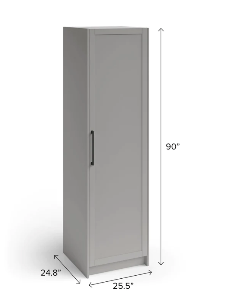 Home Extended Pantry Cabinet with Millwork 24'' Cabinets & Storage New Age   