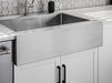 36 in. Farmhouse Sink with Classic Pull Down Faucet Cabinets & Storage New Age   