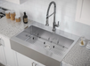 36 in. Farmhouse Sink with Coiled Pull Down Faucet Cabinets & Storage New Age   