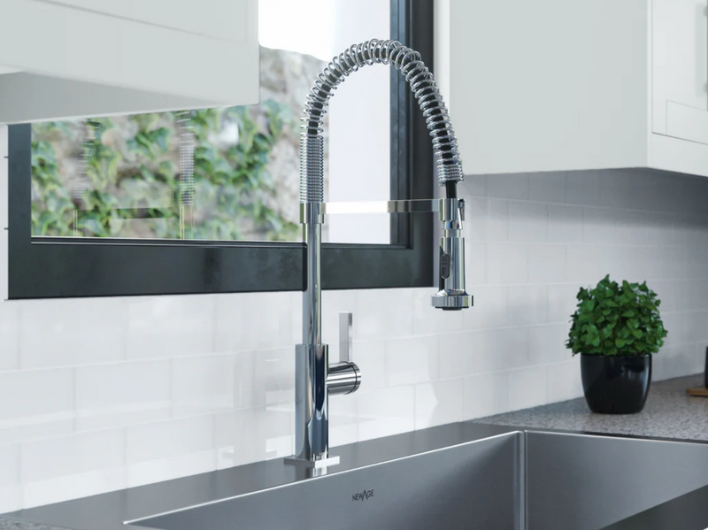 36 in. Standard Sink with Coiled Pull Down Faucet Cabinets & Storage New Age   