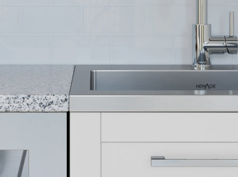 36 in. Standard Sink with Coiled Pull Down Faucet Cabinets & Storage New Age   