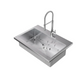 36 in. Standard Sink with Flex Pull Down Faucet Cabinets & Storage New Age Chrome  