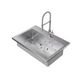 36 in. Standard Sink with Flex Pull Down Faucet Cabinets & Storage New Age Brushed Nickel  