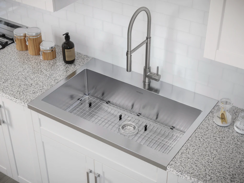 36 in. Standard Sink with Flex Pull Down Faucet Cabinets & Storage New Age   