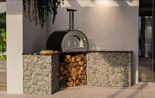 Piccolo Pizza Oven Built in - Black Wood fire Pizza Ovens Alphapro Ltd   