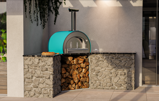 Piccolo Pizza Oven Built in - Teal Wood fire Pizza Ovens Alphapro Ltd   