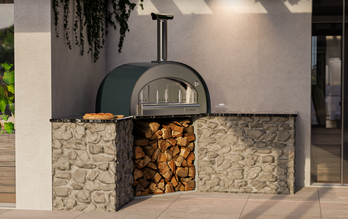 Grande Pizza Oven Built in - Anthracite Wood fire Pizza Ovens Alphapro Ltd   