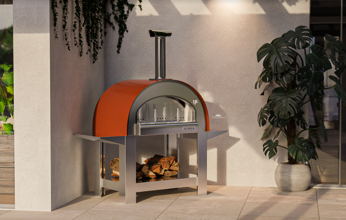 Grande Pizza Oven & Trolley - Antique Copper Wood fire Pizza Ovens Alphapro Ltd   
