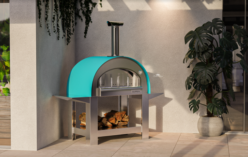 Grande Pizza Oven & Trolley - Teal Wood fire Pizza Ovens Alphapro Ltd   