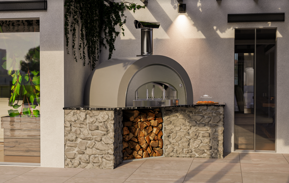 Titano Pizza Oven Built in Residential & Commercial - Antique Silver Wood fire Pizza Ovens Alphapro Ltd   