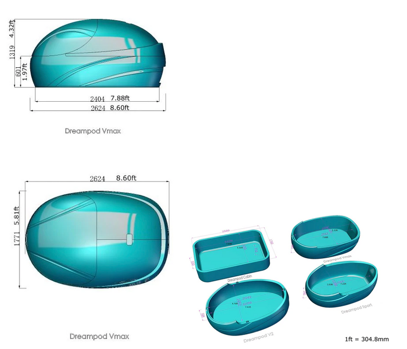 Dreampod V-MAX Float Pod - Ocean Blue HEATH PODS DREAMPODS   