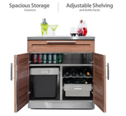 Outdoor Kitchen 10-piece Grove Stainless Steel with Drop-In Stainless Steel Platinum Grill outdoor funiture New Age   