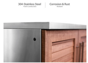 Outdoor Kitchen 4-piece Grove Stainless Steel + Counter Top outdoor funiture New Age   