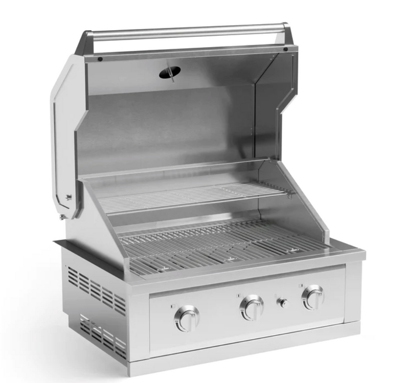 Outdoor Kitchen 10-piece Grove Stainless Steel with Drop-In Stainless Steel Platinum Grill outdoor funiture New Age   