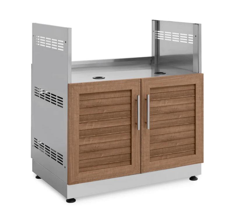 Outdoor Kitchen 10-piece Grove Stainless Steel with Drop-In Stainless Steel Platinum Grill outdoor funiture New Age   