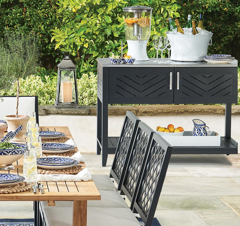 Westport Console with Beverage Tub in Aluminum Outdoor kitchens FrontGate   
