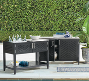 Westport Console with Beverage Tub in Aluminum Outdoor kitchens FrontGate   