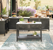 Westport Console with Beverage Tub in Aluminum Outdoor kitchens FrontGate   