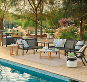 Westport Outdoor Aluminum and Teak Bar Outdoor kitchens FrontGate   