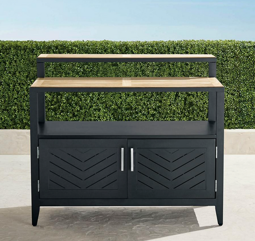 Westport Outdoor Aluminum and Teak Bar Marvellesures