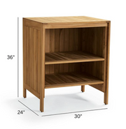 Isola 4 piece Outdoor Kitchen Collection in Natural Teak Outdoor kitchens FrontGate   