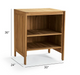 Isola Cabinet with Open Shelf in Natural Teak Outdoor kitchens FrontGate   
