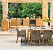 Westport Sideboard & Hutch Teak Outdoor Kitchen Outdoor kitchens FrontGate   