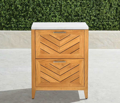 Westport Cabinet with Two Drawers Teak Outdoor Kitchen Outdoor kitchens FrontGate   