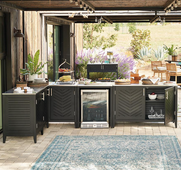 Westport Aluminum Sideboard & Hutch Outdoor kitchens FrontGate   