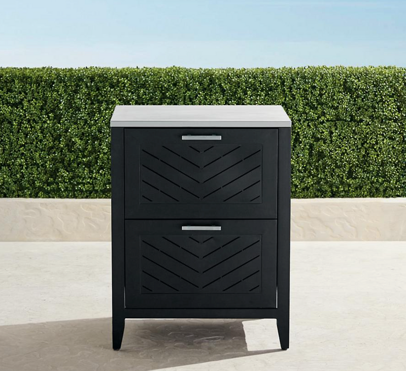 Westport Aluminum Cabinet with Two Drawers Outdoor kitchens FrontGate   