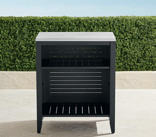 Westport Aluminum Cabinet with Open Shelf Outdoor kitchens FrontGate   