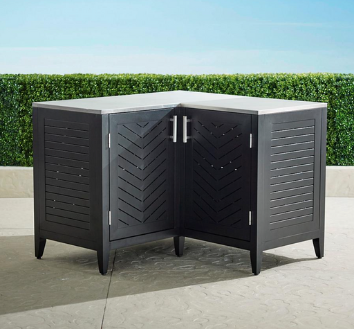 Westport Aluminum 90 Degree Corner Cabinet Outdoor kitchens FrontGate   