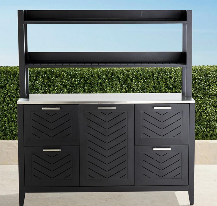 Westport Aluminum Sideboard & Hutch Outdoor kitchens FrontGate   