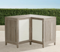 Isola 90 Degree Corner Cabinet Weathered Teak Outdoor kitchens FrontGate   