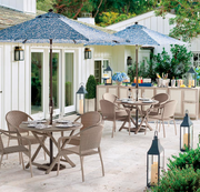 Isola 90 Degree Corner Cabinet Weathered Teak Outdoor kitchens FrontGate   