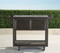 Teak Bar Cart with Beverage Tub Ebony Outdoor kitchens FrontGate   