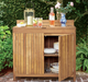 Frances Teak Storage Cabinet Outdoor kitchens FrontGate   