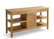 Frances Teak Buffet Outdoor kitchens FrontGate Natural  