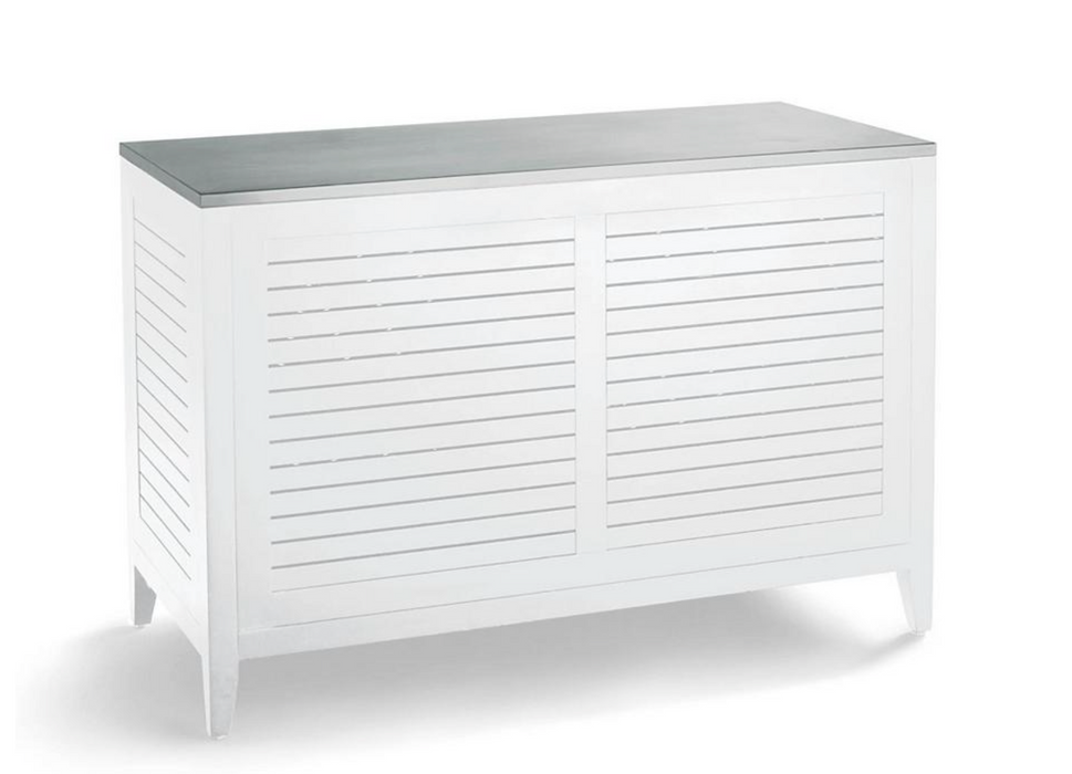 Westport Outdoor Kitchen Aluminum Cabinet with Two Doors in Matte White Outdoor kitchens FrontGate   