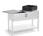 Westport Console with Beverage Tub in Matte White Outdoor kitchens FrontGate   