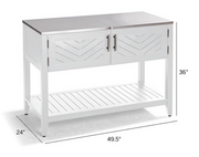 Westport Console with Beverage Tub in Matte White Outdoor kitchens FrontGate   