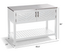 Westport Console with Beverage Tub in Matte White Outdoor kitchens FrontGate   