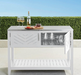 Westport Console with Beverage Tub in Matte White Outdoor kitchens FrontGate   