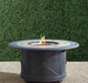 Theia Custom Gas Fire Table + Fire Lid + Cover fire pit FrontGate Talia Round Base  