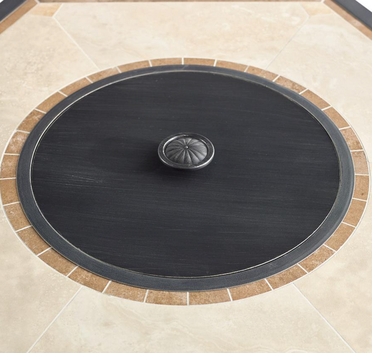 Paloma Round Custom Gas Fire Table + Fire Lid + Cover fire pit FrontGate   