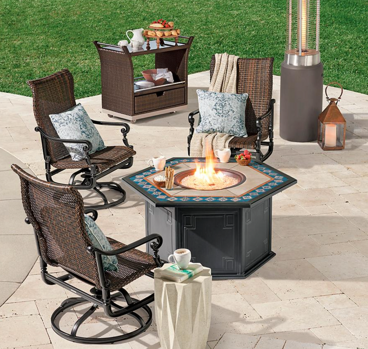 Cypris Custom Gas Fire Table + Fire Lid + Cover fire pit FrontGate   