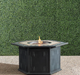 Cypris Custom Gas Fire Table + Fire Lid + Cover fire pit FrontGate Florina (hexagon)  